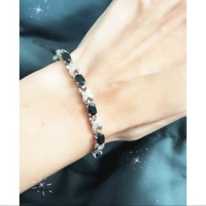 💎 Shane & Co. Black Sapphire Tennis Bracelet
